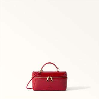 Furla Camelia Mini Bag Rosso Red Patent Leather Woman
