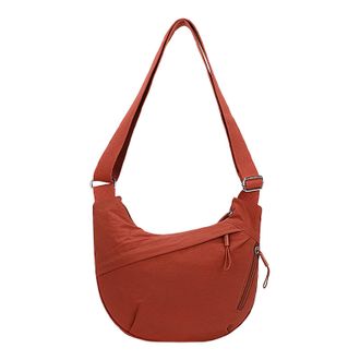 Generic Nylon Shoulder Pocket for Women,Nylon Shoulder Bag for Women - Nylon Shoulder Bag Adjustable Lightweight Crossbody Bag,Crescent - Small Spacious Hobo 