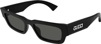 Gucci Stijlvolle Zonnebril Zwart - Heren - Zonnebrillen - Zwart - 52 MM - Accessoires