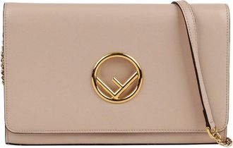 Fendi Pink Leather Kanni Small Crossbody