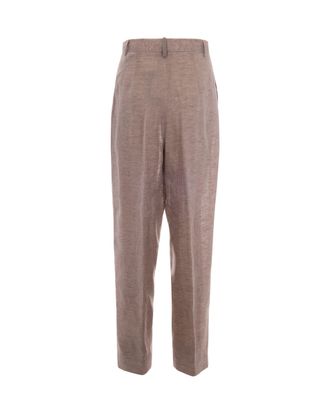 Fabiana Filippi Womens Trousers Carrot Fit Dove Grey Linen