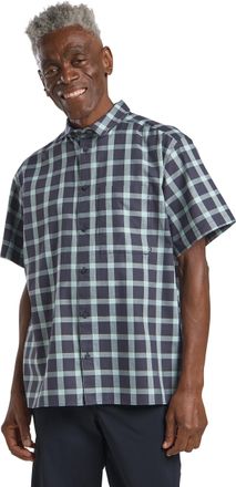 Jack Wolfskin Outdoorhemd JACK WOLFSKIN PLANALTO SHIRT M, Herren, Gr. XXL, N-Gr, check schwarz n, Single Jersey, Obermaterial: 100% Baumwolle, Hemden Outdoorhemd