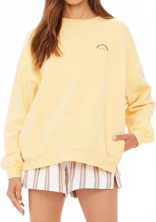 The Upside Paradise Coolum Crew Neck Sweatshirt In Lemonbalm