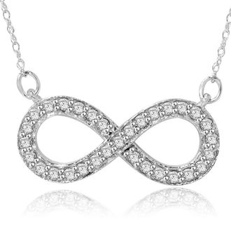 Pompeii3 1/3ct Diamond Infinity Symbol Pendant 14K White Gold