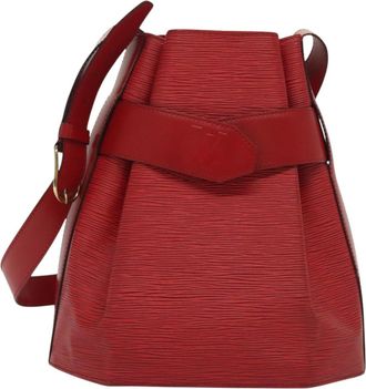 Louis Vuitton Sac Dépaule Red Leather Shoulder Bag (Pre-Owned)