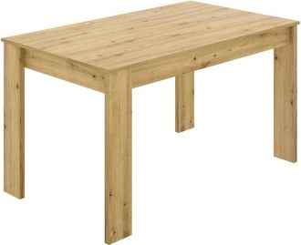 Dmora Mesa Fija de Madera Roble Marr&oacute;n con Nudos