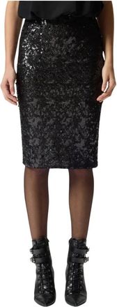 Pinko Pinko, Rokken, Dames, Zwart, S, Pailletten, Papacieca Micropaillettes Rok
