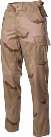 MFH Mens US BDU Combat Trousers 3-Colour Desert Size S