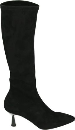 Sergio Rossi 77041 Laars met hak - Dames - Laarzen met Hak - Zwart - 39 EU - Schoenen