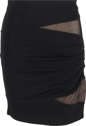 Alexander Wang Alexander Wang minirok met meshaccenten in zwart rayon