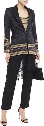 Camilla Lace trimmed Jacquard Jacket Size S