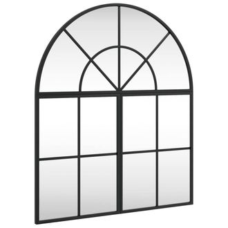 Berkfield Home Wall Mirror Black 60x70 cm Arch Iron