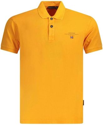 Napapijri Oranje Katoenen Heren Polo Shirt - Heren - Polos - Oranje - S - Katoen - Tops