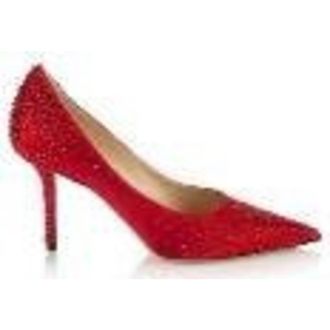Jimmy Choo London Royal Red Mix Love 85 Pumps, Brand Size 35 ( US Size 5 )