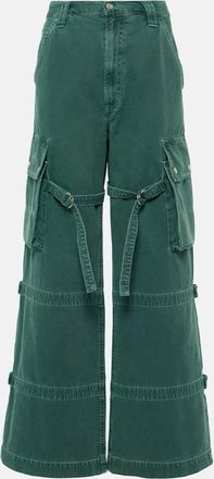 A Gold E Vivian Strap mid-rise wide-leg jeans