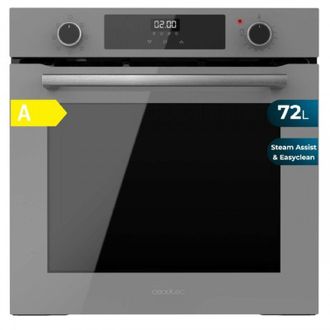 Cecotec Cecotec - Forno a incasso multifunzione Glass Grey con capacit&agrave; di 72 l, 7 funzioni, Grill, Defrost, Steam Assist, 2800 w