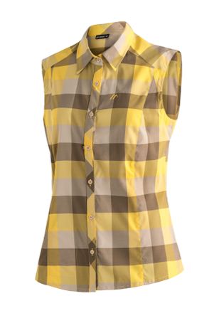 Maier Sports Funktionsbluse MAIER SPORTS Sana sleeveless, Damen, Gr. 34, gelb (zartgelb), 97% Polyester, 3% Elasthan, Blusen Funktionsbluse, &auml;rmellose Damen Bluse,