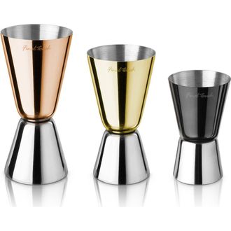 Final Touch Mixed Metal Jigger Set - Set of 3 in Multicolored at Nordstrom