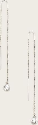 AllSaints Brass Pippa Crystal Threader Earrings, Size: One Size