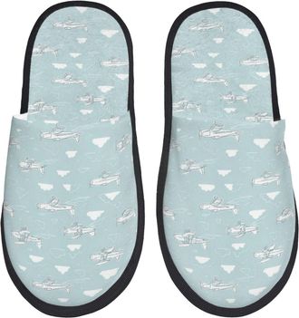 Generic Airplanes In The Sky (2) Unisex Shoes Slip On Sliders Fluffy Slippers For Indoor Bedroom Outdoor L
