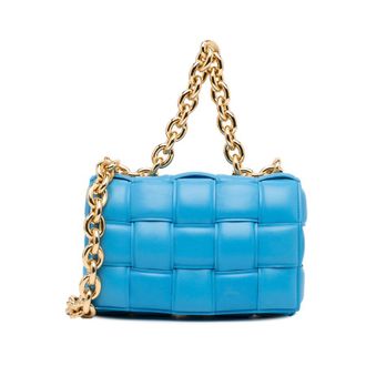 Bottega Veneta Pre-owned Bottega Veneta Nappa Intrecciato Padded Chain Cassette Satchel Ladies B09062355I