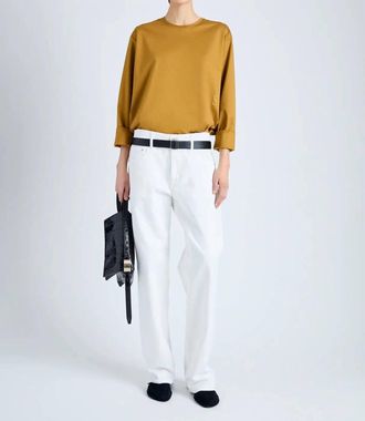 Proenza Schouler Olson Cotton Jersey Top In Cider