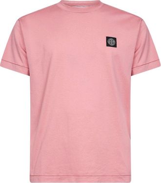 Stone Island Logo Cotton T Shirt