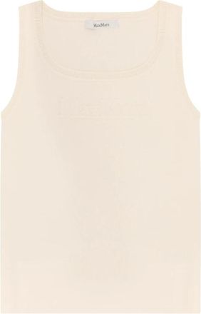 Max Mara Pentola Viscose Top - Dames - Tops zonder mouwen - Wit - S - Tops