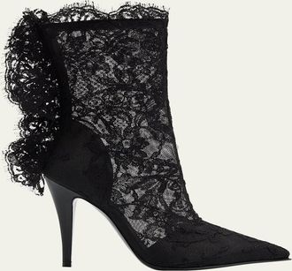Alexander McQueen Heron Lace Ankle Boots