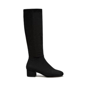 Silent D Womens Stretch Microsuede Knee High Boot In Black