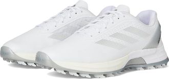 adidas Golf Adizero ZG Spikeless Golf Shoes Womens Golf Shoes Footwear White/Silver Metallic/Grey Two : 8.5 B - Medium, Leather