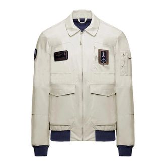 Aeronautica Aeronautica Militare, Light Jackets, male, White, Size: 3XL Pilot Jacket Ab3049Uct04290