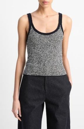 Vince Textured Microstripe Sweater in Coastal/oat Shell at Nordstrom Rack, Size Medium