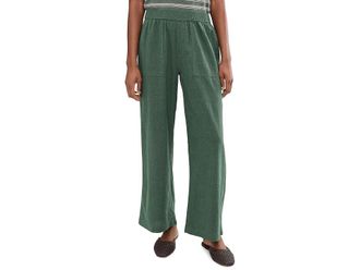 Toad&Co Taj Hemp Wide Leg Pants Womens Dress Pants Cilantro : LG (US 12-14) 27, Elastane/Hemp/Lyocell