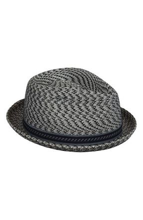 Bailey Mannes Straw Hat in Charcoal Melange at Nordstrom, Size Xx-Large