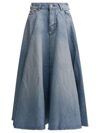 Balenciaga Godet Long Skirt