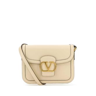 Valentino Garavani Ivory Leather 9to5 Shoulder Bag