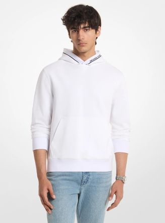 Michael Kors Logo Trim Cotton Blend Hoodie