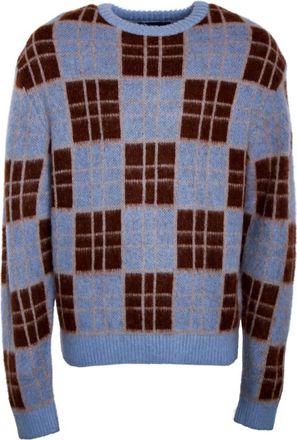 Awake NY Ronde hals knitwear - Heren - Ronde hals truien - Blauw - XL - Truien & Vesten