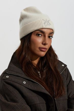 Kenzo Beanie With Embroidered Logo, Unisex, Cream