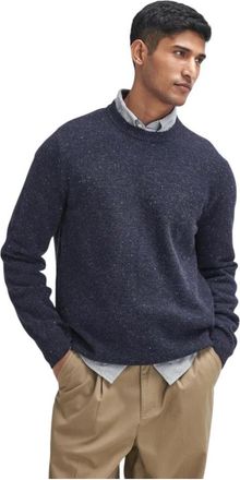 Barbour Tainsbury Crew Neck - Heren - Ronde hals truien - Blauw - 2XL - Wol - Truien & Vesten