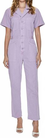 Pistola Denim Grover Cotton Worker One Piece Jumpsuit In Iris