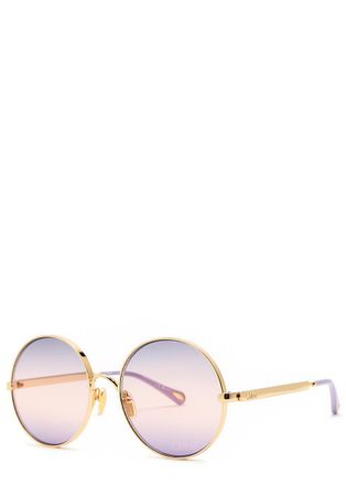 Chlo&eacute; Round-frame Sunglasses - Purple Other - One Size