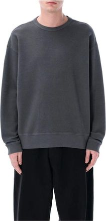 Ymc You Must Create Hoodies & sweatvesten, Heren, Zwart, M, Katoen, Grijze Gebreide Kleding Ss 25 Geborsteld Katoenen Top