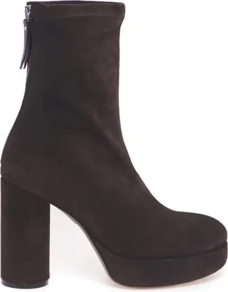 Vic Mati&eacute; Schoenen, Dames, Bruin, 40 EU, Leer, Hoge enkellaars
