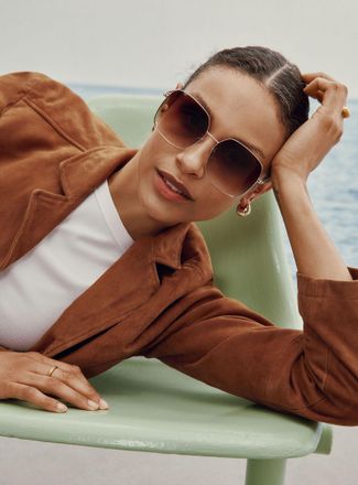 Simons Womens Rachel square sunglasses