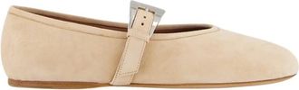 PARIS TEXAS Sveva Buckle Ballet Flat - Dames - Ballerinas - Beige - 40 EU - Leer - Schoenen