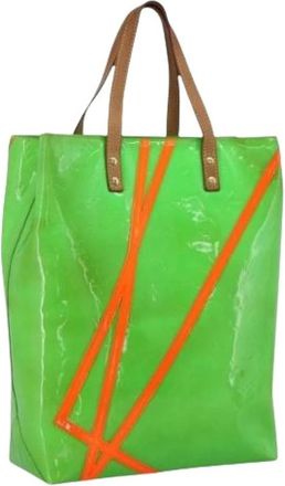 Louis Vuitton Pre-owned Tote Bags, female, Green, Size: ONE SIZE Pre-owned Veil Patent Leather Tote Bag
