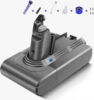 OEM Bater&iacute;a De 3000 Mah Y 21,6 V Compatible Con Aspiradoras Sin Bolsa Dyson V6, Dc58, Dc59, Dc61, Dc62, Dc72, Dc74, Sv03, Sv06 Y Sv09 + 9 Accesorios Lavab