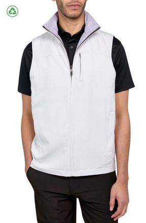 ConStruct Regular Fit Wavy Print Recycled Performance Reversible Vest in Grey at Nordstrom, Size Xx-Large